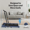 StrideFit Electric Walking Desk Treadmill - Blue, 400 Lb Capacity