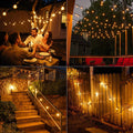 GlowAura 38FT LED Outdoor String Lights - Shatterproof G40 Globe Patio Lights for Garden, Christmas, Backyard