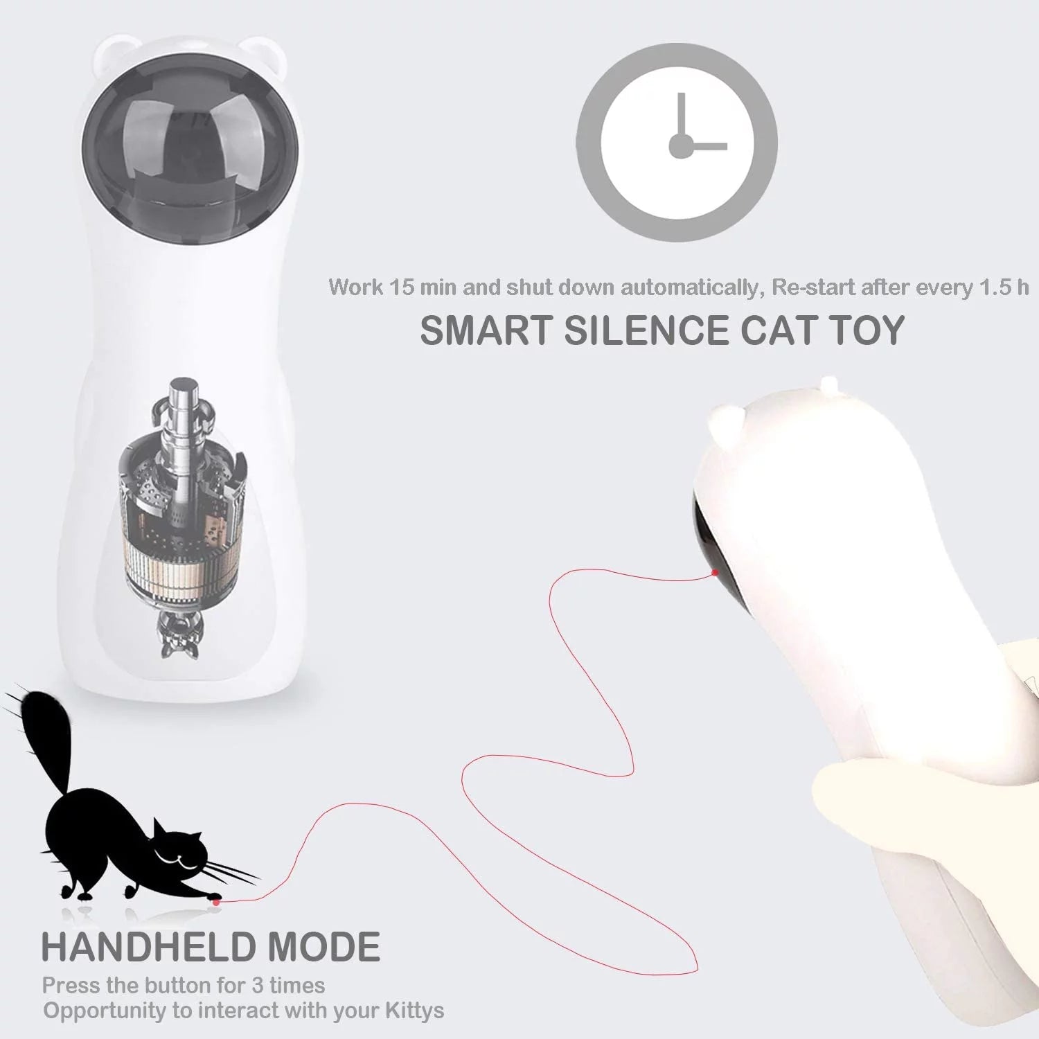 FelineFun Laser Chaser – Interactive Automatic Cat Toy with Adjustable Speed & 360° Rotation