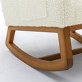 CozyGlide Rocking Chair - Upholstered Accent Armchair with Padded Seat & Side Pocket