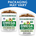 OmegaBoost Canine Health - 180 Fish Oil Soft Chews for Shedding, Skin Allergies & Joint Care