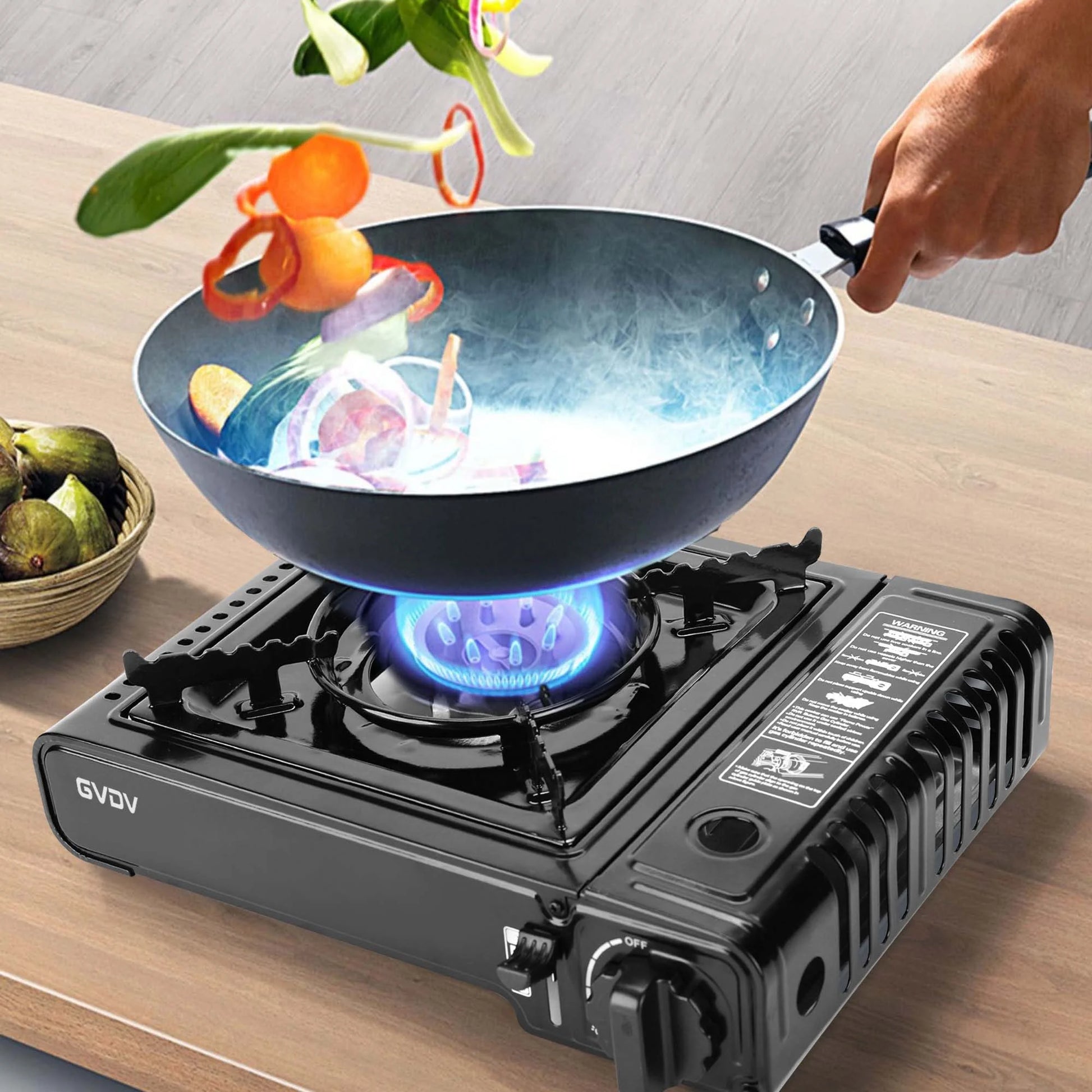 AdventureFuel Portable Camping Stove - 1-Burner Butane Gas Stove with Travel Case