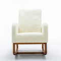 CozyGlide Rocking Chair - Upholstered Accent Armchair with Padded Seat & Side Pocket