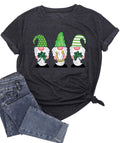 St. Patricks Day Shirt for Womens Cute Gnomes T-Shirt Shamrock Printed Shirts Short Sleeve Graphic Tees Tops
