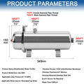 Whole House Water Purifier 0.01Um PVDF Pre-Filter 1000L/H SUS304 Water Filter Can Be Continuously Cleaned for 5 Years