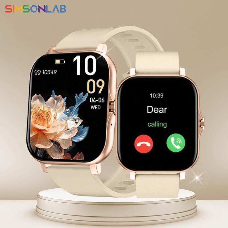 SIMSONLAB 1.83" HD Smartwatch - Bluetooth Calling, Fitness Tracker & Weather Updates for iOS/Android