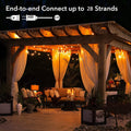 GlowAura 38FT LED Outdoor String Lights - Shatterproof G40 Globe Patio Lights for Garden, Christmas, Backyard