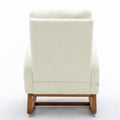 CozyGlide Rocking Chair - Upholstered Accent Armchair with Padded Seat & Side Pocket