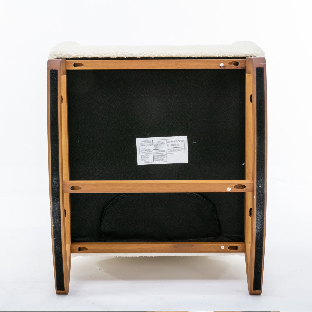 CozyGlide Rocking Chair - Upholstered Accent Armchair with Padded Seat & Side Pocket