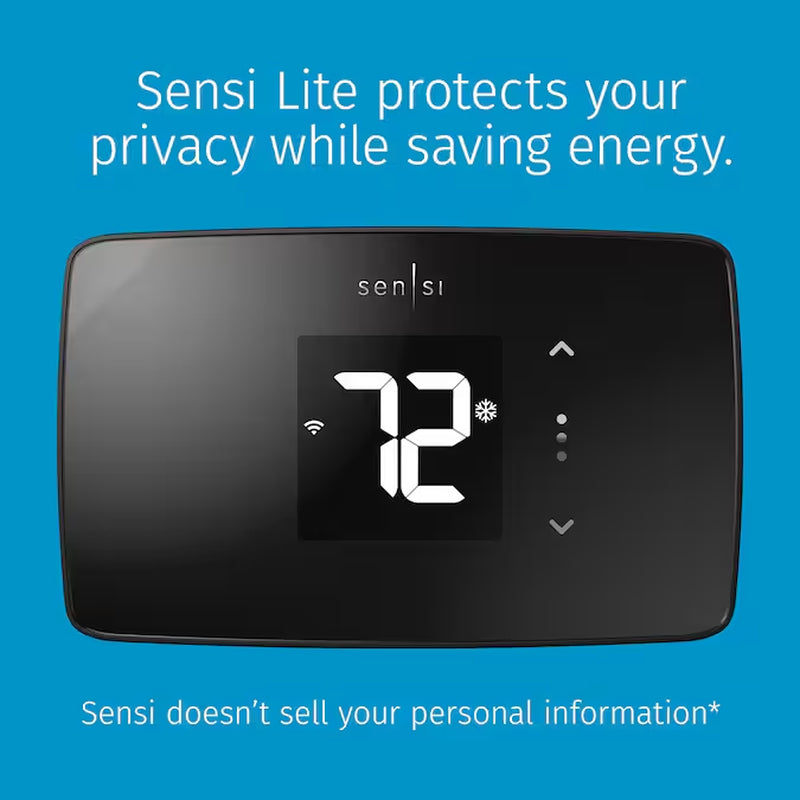 Sensi Black Smart Thermostat with Wi-Fi Compatibility