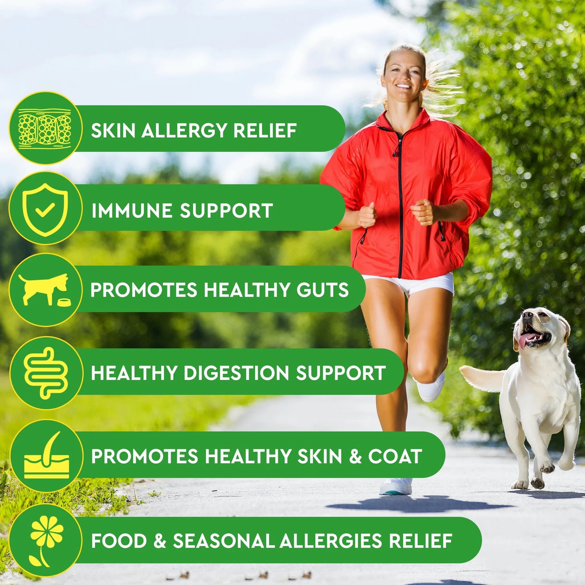 PawfectChew Dog Allergy Relief – Omega 3 Salmon Oil, Probiotics, Colostrum & Skin Support – 150 Chews Made in USA