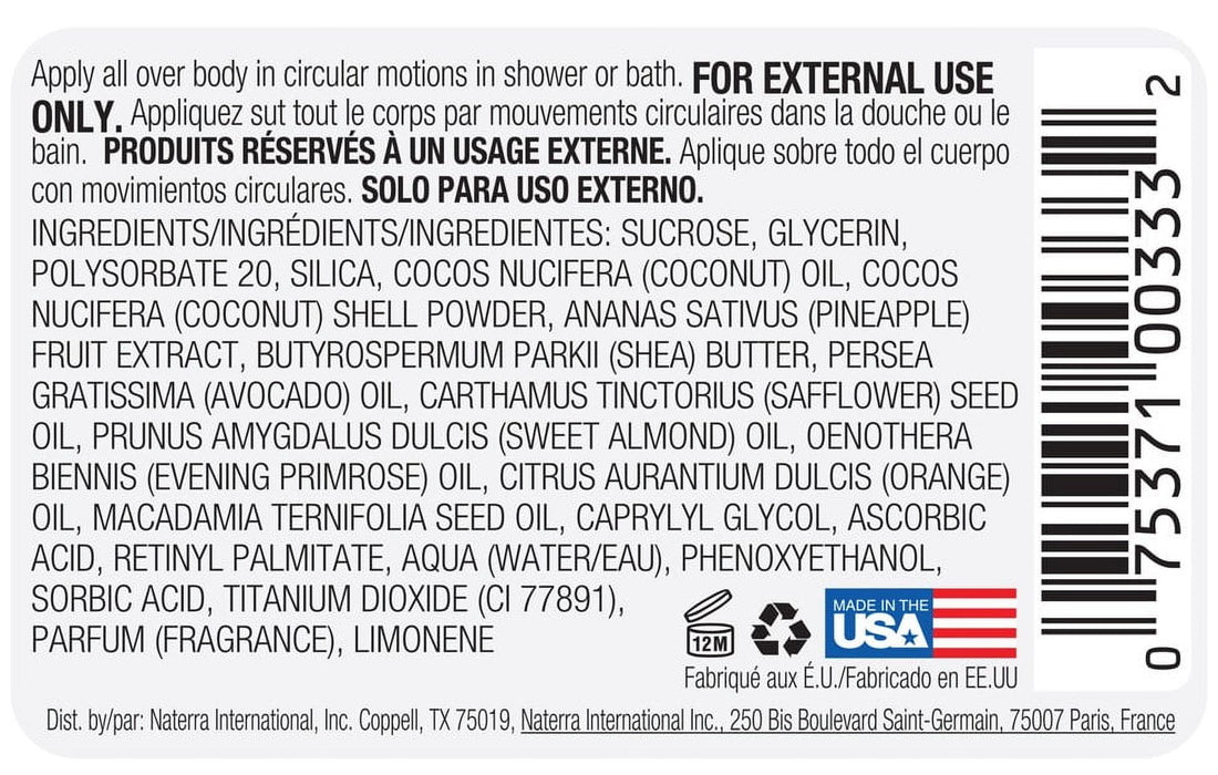 Coco Colada Shea Butter Sugar Body Scrub, 18 Oz