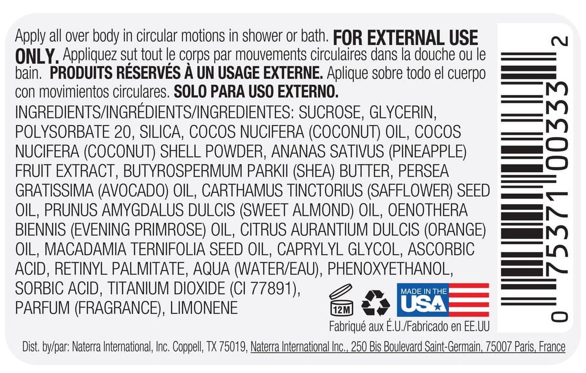Coco Colada Shea Butter Sugar Body Scrub, 18 Oz
