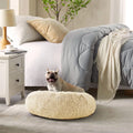 SnugglePaws Donut Dog Bed - Anti-Anxiety, Self-Warming Plush Pet Bed for Home & Travel