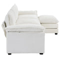 ComfortEase L-Shaped Sectional Sofa with Chaise – 3-Seat Sleeper Couch, Chenille Fabric, Beige