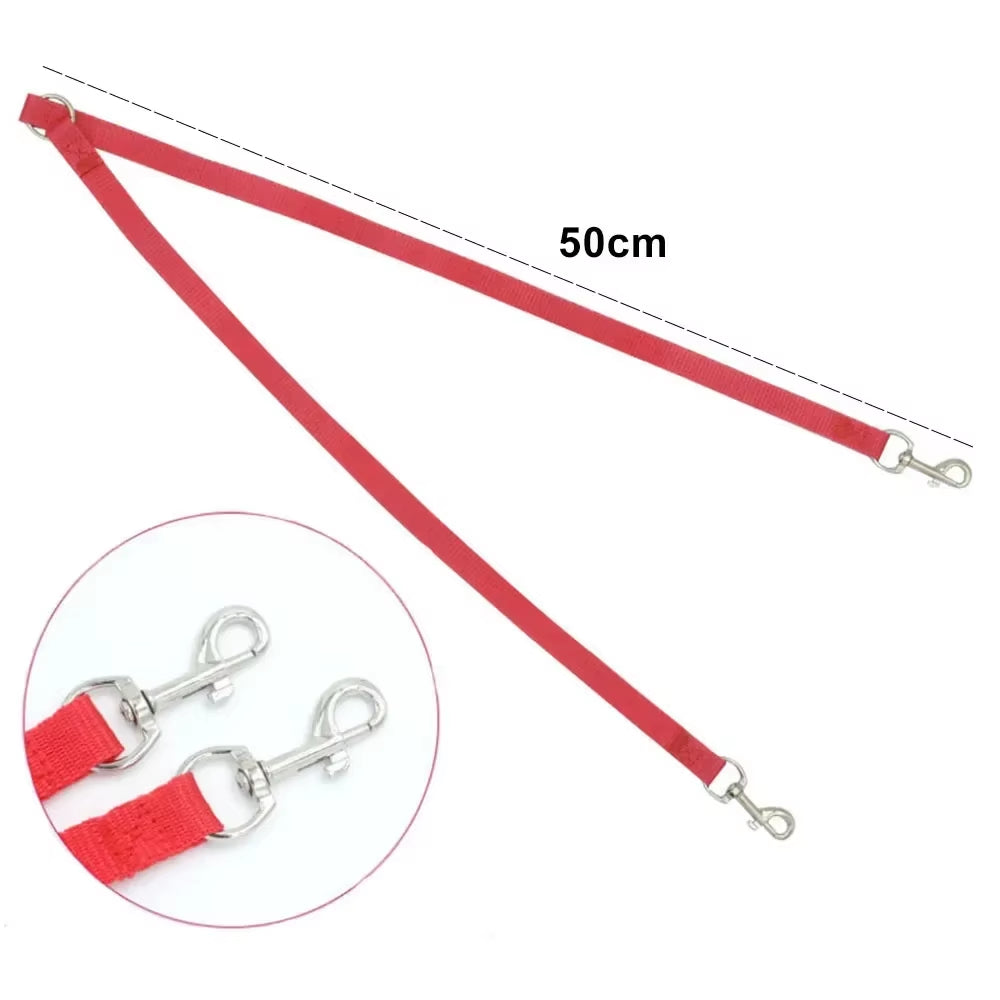 Double Dog Leash No Tangle Dual Dog Leash Lightweight Multiple Leash for 2 Dogs Double Clip Dog Leads Coupler Pet Accessories