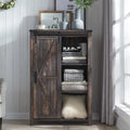 Rustic Charm 5-Drawer Dresser - Farmhouse Barn Door Storage Cabinet for Bedroom or Living Room