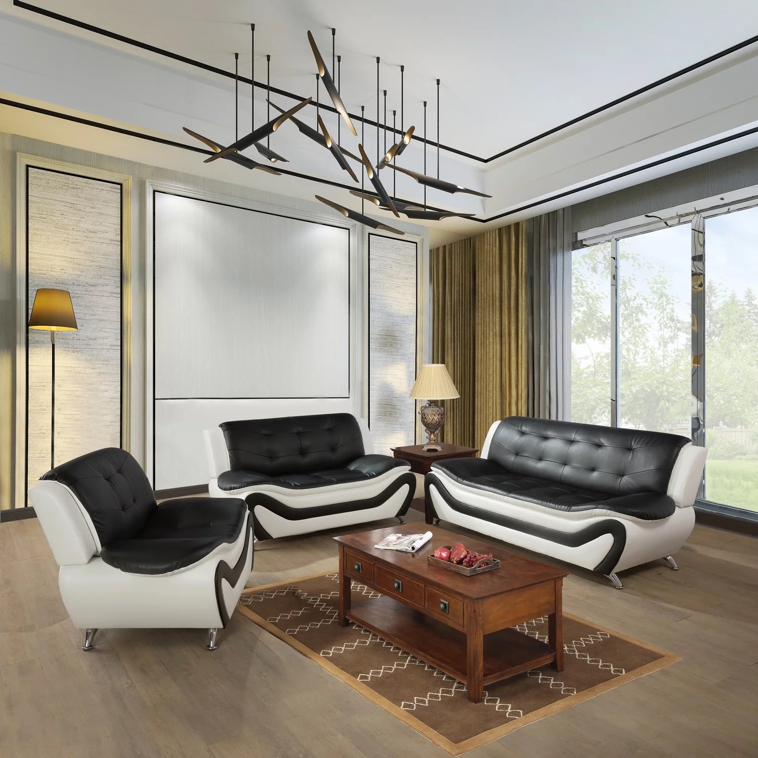 Luxura White Leather Sofa Set - Modern & Stylish Living Room Seating Collection