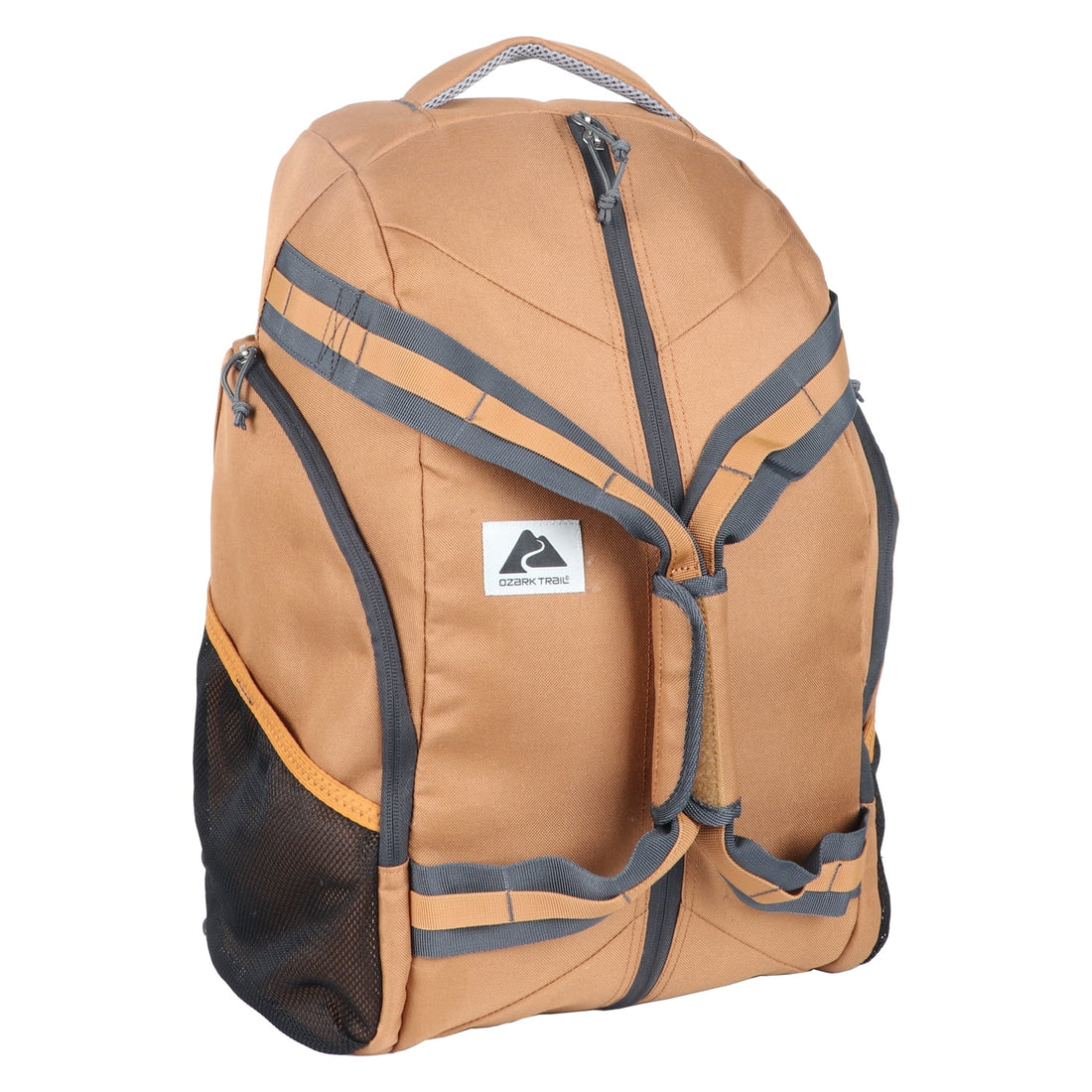 FlexPack 35L Convertible Backpack Duffel - Durable Brown Polyester Travel Bag
