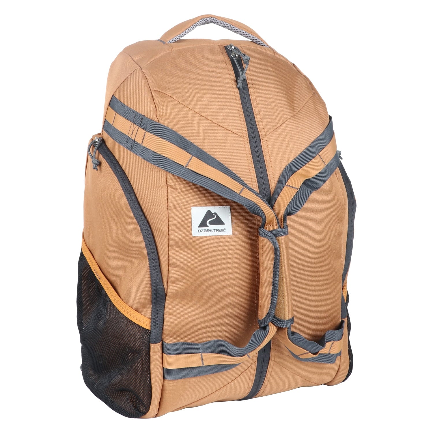 FlexPack 35L Convertible Backpack Duffel - Durable Brown Polyester Travel Bag