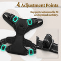 ControlMax Dog Harness - Adjustable No-Pull Soft Padded Vest with 2 Leash Clips & Reflective Oxford Fabric for Large Dogs