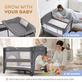 DreamNest 5-in-1 Baby Bassinet – Bedside Crib, Playpen, Changing Table for Unisex Infants