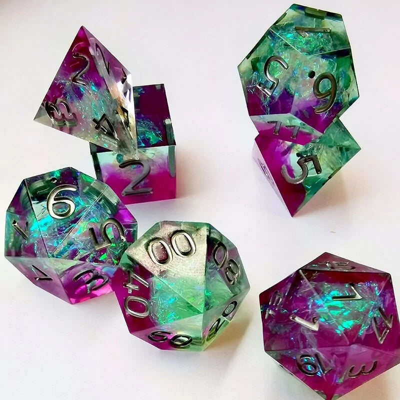 Artisan Crafted Resin DND Dice Set