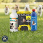 Dog Deworming & Flea Care Bundle WormEze 8oz + Adams Flea & Tick Shampoo 12oz + Chicken Rope Toy