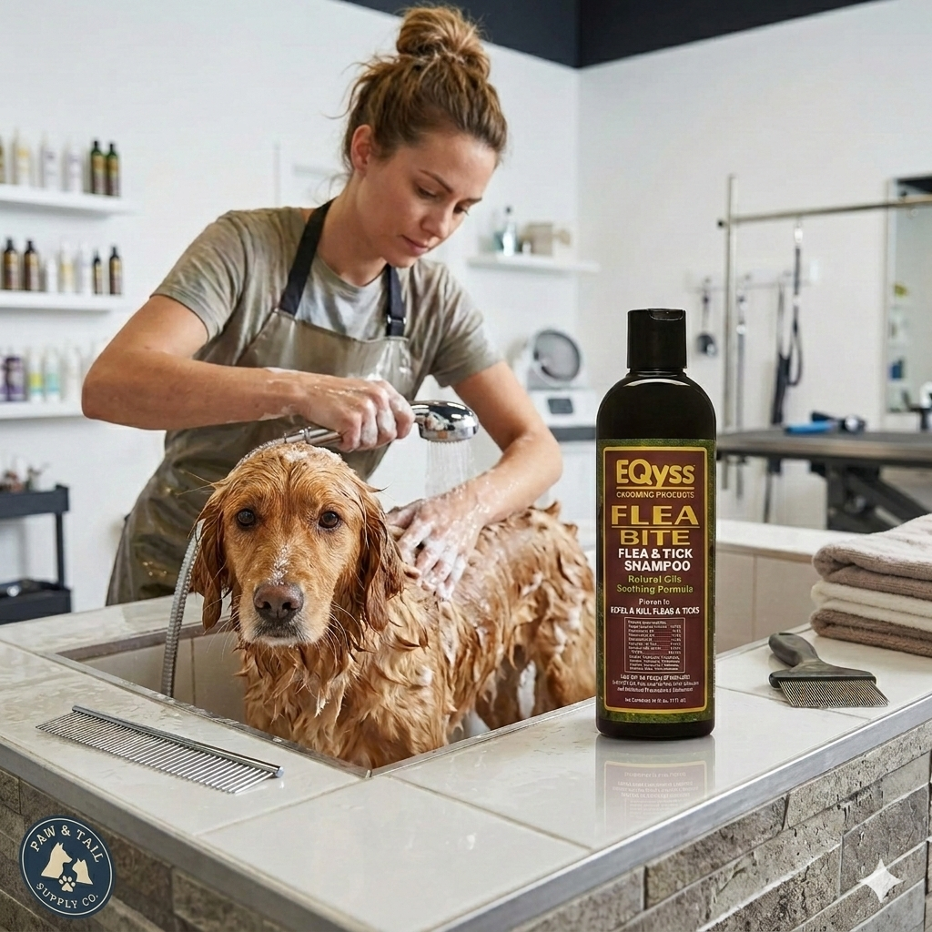 Gemini_Generated_Image_s88kmus88kmus88k.png EQyss Flea Bite Shampoo 16 oz. Natural Oils pH Balanced Flea & Tick Dogs Cats - Image 1