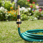 Orbit Brass Adjustable Hose Nozzle & Sweeper 5" On/Off Control Mist Garden Outdoors